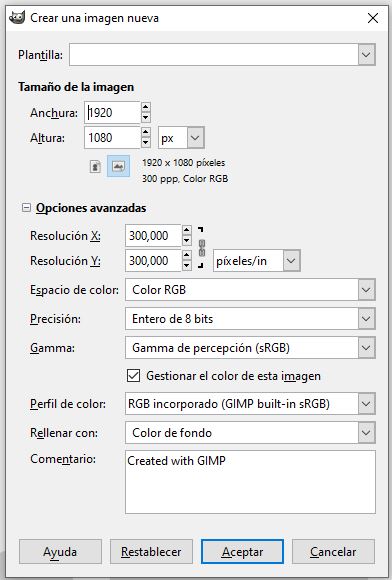 Crear imagen nueva